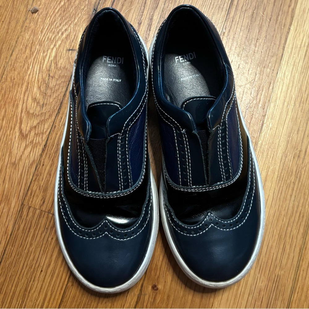 Fendi Kids Dark Blue and Black Sneakers - Picture 2 of 7